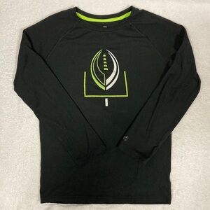 5/$20 Champion black football king sleeve tee size medium 8/10